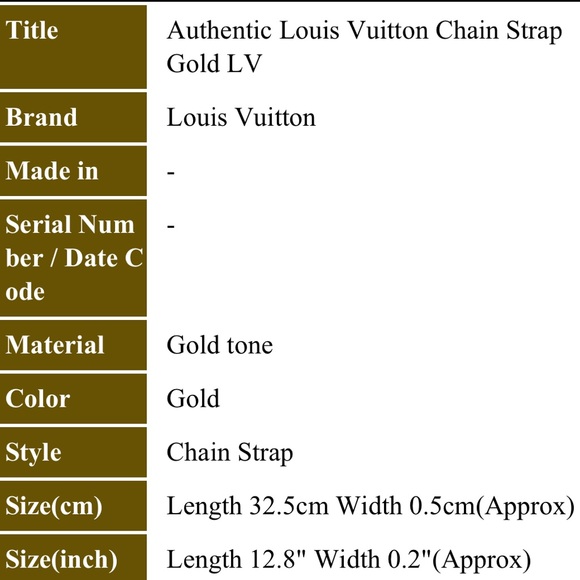 💛💛💛AUTHENTIC  LUIS VUITTON STRAP FOR POCHETTE OR SHOULDER WALLET - Picture 11 of 13